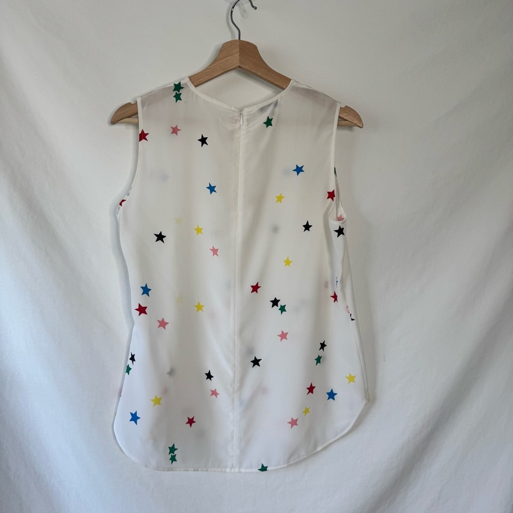 Equipment 100% Silk Rainbow Star Print Top - Picture 6 of 13